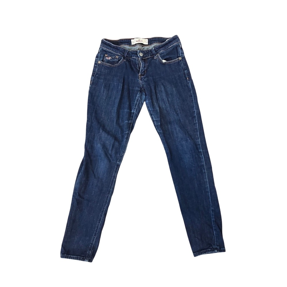Y2K Hollister Women Dark Wash Low Rise Skinny Jeans Size 5S W27 L29 Denim